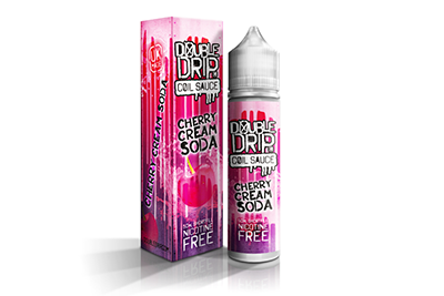 Double Drip Coil Sauce Cherry Cream Soda Shortfill Bottle and Packaging