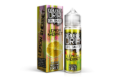 Double Drip Coil Sauce Lemon Sherbet Shortfill Bottle and Packaging