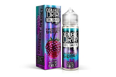 Double Drip Coil Sauce Raspberry Sherbet Shortfill Bottle and Packaging