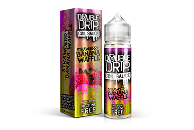 Double Drip Coil Sauce Strawberry Banana Waffle Shortfill Bottle and Packaging