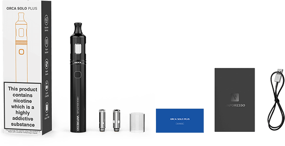 Orca Solo Plus Vape Kit and Packaging