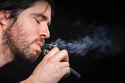 Man Enjoying E-Liquid Flavours