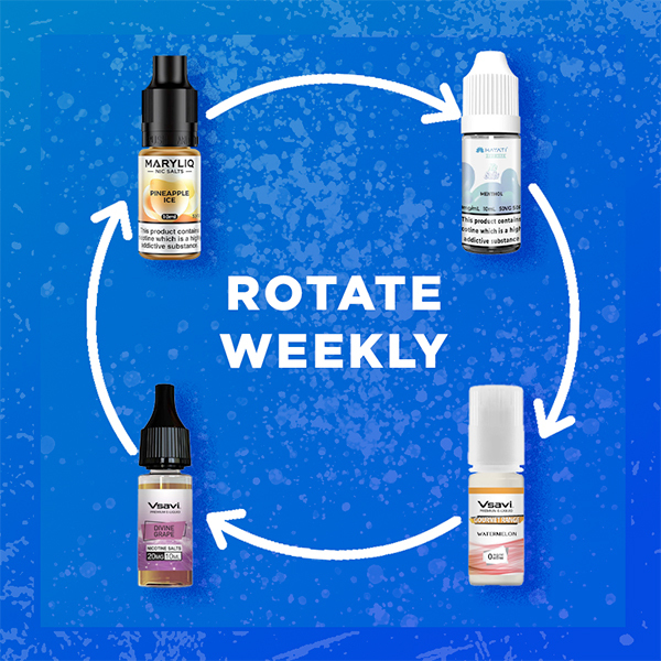 Rotate E liquids to prevent vapers tongue