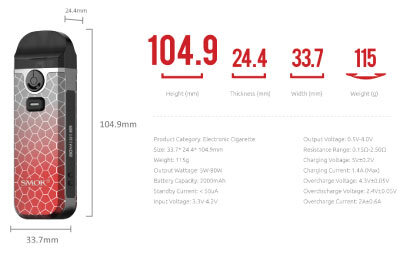 SMOK Nord 4 Specifications